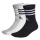 adidas Sportsocken Crew 3-Streifen Cushioned #23 grau/weiss/schwarz - 3 Paar